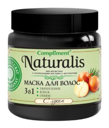 Изображение Маска для волос Compliment Naturalis 3 в 1 с луком, 500 мл