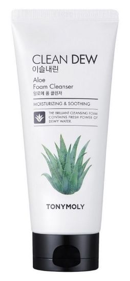 Изображение Пенка для умывания с экстрактом алоэ Tonymoly Clean Dew Aloe Foam Cleanser, 180 мл