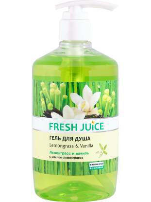 Изображение Крем-гель для душа Fresh Juice «Lemongrass & Vanilla», 750 мл