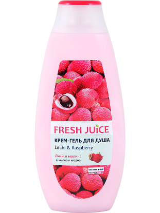 Изображение Крем-гель для душа Fresh Juice «Litchi & Raspberry», 400 мл