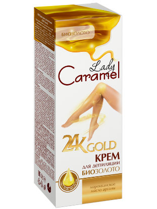 Изображение Крем Lady Caramel для депиляции 24K Gold, 200 мл