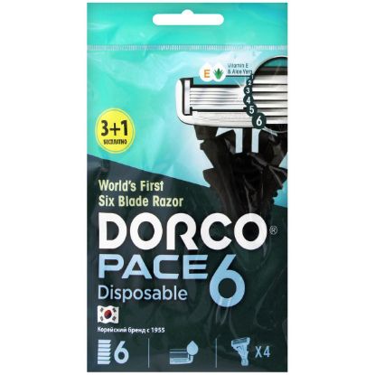 Изображение Станок для бритья Dorco Pace6, 4 шт.