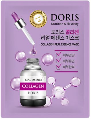 Изображение Тканевая маска для лица с коллагеном Jigott Doris Collagen Real Essence Mask, 25 мл