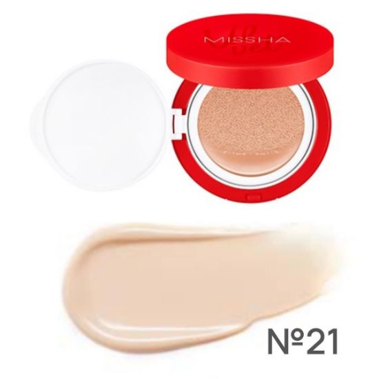 Изображение Тональный крем кушон Missha Velvet Finish Cushion SPF50+/PA+++, 15 г, тон 21