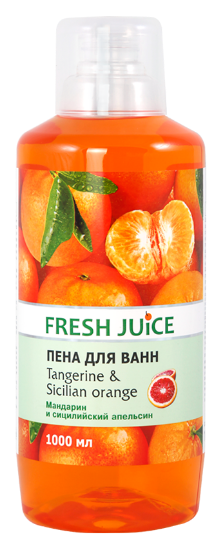 Изображение Пена для ванн Fresh Juice «Tangerine & Sicilian orange» мандарин и сицилийский апельсин, 1000 мл