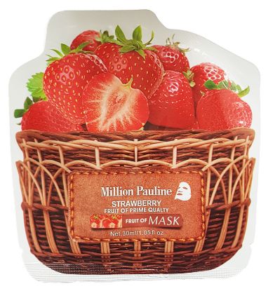 Изображение Тканевая маска с экстрактом клубники Million Pauline Strawberry Fruit of Prime Quality Mask, 30 мл