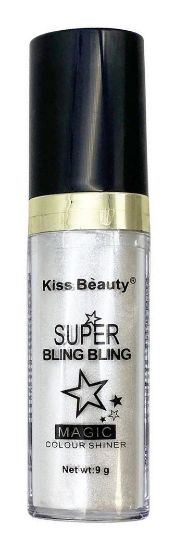 Изображение Хайлайтер мерцающий с аппликатором для нанесения Kiss Beauty Super Bling Bling, 9 г