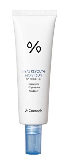 Изображение Увлажняющий солнцезащитный крем для лица 50 SPF PA ++++, Dr.Ceuracle Hyal Reyouth Moist Sun, 50 мл