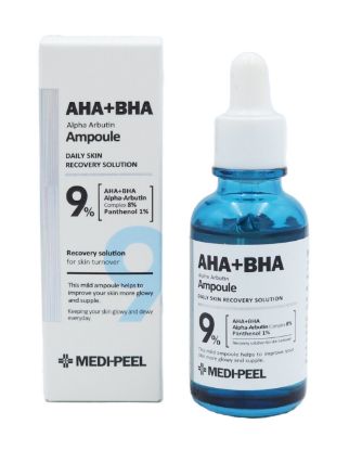 Изображение Ампульная сыворотка против пигментации с кислотами Medi-Peel AHA+BHA Alpha Arbutin 9% Ampoule, 30 мл