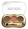 Изображение Палетка теней для бровей Miss Rose Eyebrow Powder & Eyebrow Cream, 3 оттенка