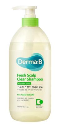 Изображение Шампунь для кожи головы с ароматом бергамота Derma:B Fresh Scalp Clear Shampoo Bergamot Green, 1000 мл