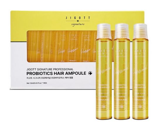 Изображение Ампульный филлер для волос с пробиотиками Jigott Signature Professional Probiotics Hair Ampoule, 13 мл * 10 шт.