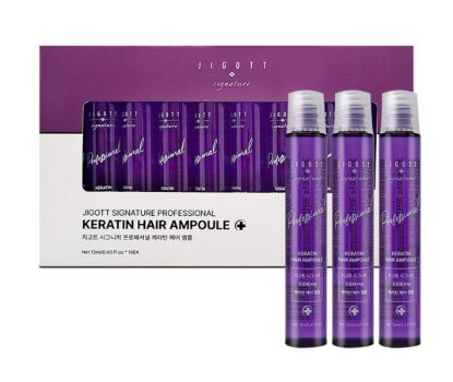 Изображение Ампульный филлер для волос с пробиотиками Jigott Signature Professional Keratin Hair Ampoule, 13 мл * 10 шт.